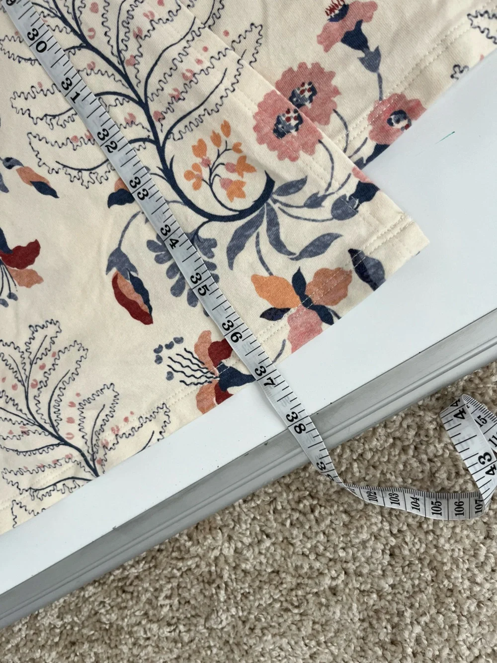 Spartina 449 Cream Floral Wrap Dress with Pink & Blue Blooms